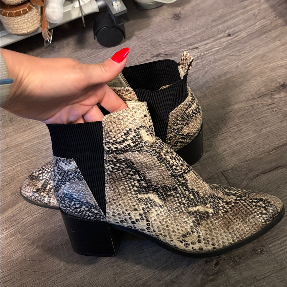 Snakeskin Ankle Boots